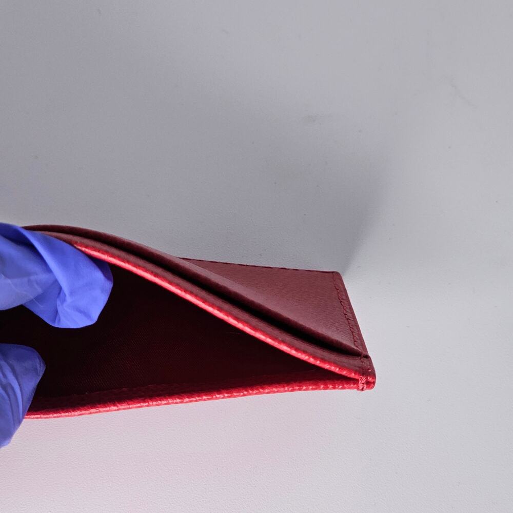 .🌟 NWOT Furla Camelia Textured Leather Card Holder / Wallet - Vibrant Ruby Red - Picture 3 of 5